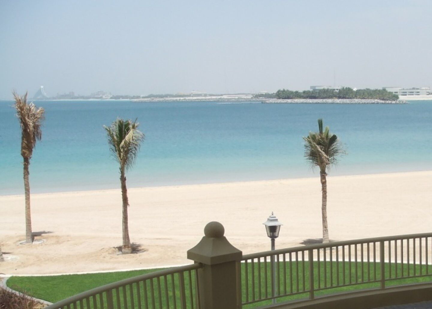 On the beach, sun-loungers, beach towels