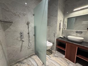 Executive Double Room, Pool View | Bathroom | Separate tub and shower, free toiletries, hair dryer, slippers - VRINDA HOTELS (Sitapur)