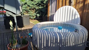 Terrace/patio - Gite, le Cocon de Puypezac between nature and town. Pets welcome (Bergerac)