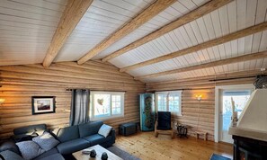 TV, fireplace - Authentic mountain atmosphere at Sjusjøen (Ringsaker)