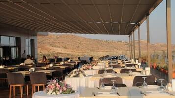 Outdoor banquet area