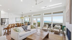 Condo, Multiple Beds, Balcony, Ocean View (Camelot at Nature Way) | Living area - Seagrove Gulf Front 4BR With Pool & Private Beach + Free Attraction Tickets! (Santa Rosa Beach)