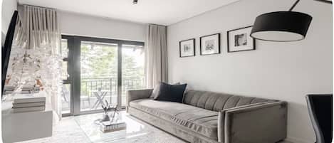 Appartement, 1 chambre, balcon | Salle de séjour