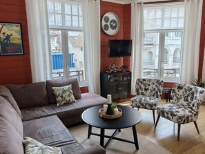 Living area - Luminous apartment in prime location - 8 guests (Le Touquet-Paris-Plage)