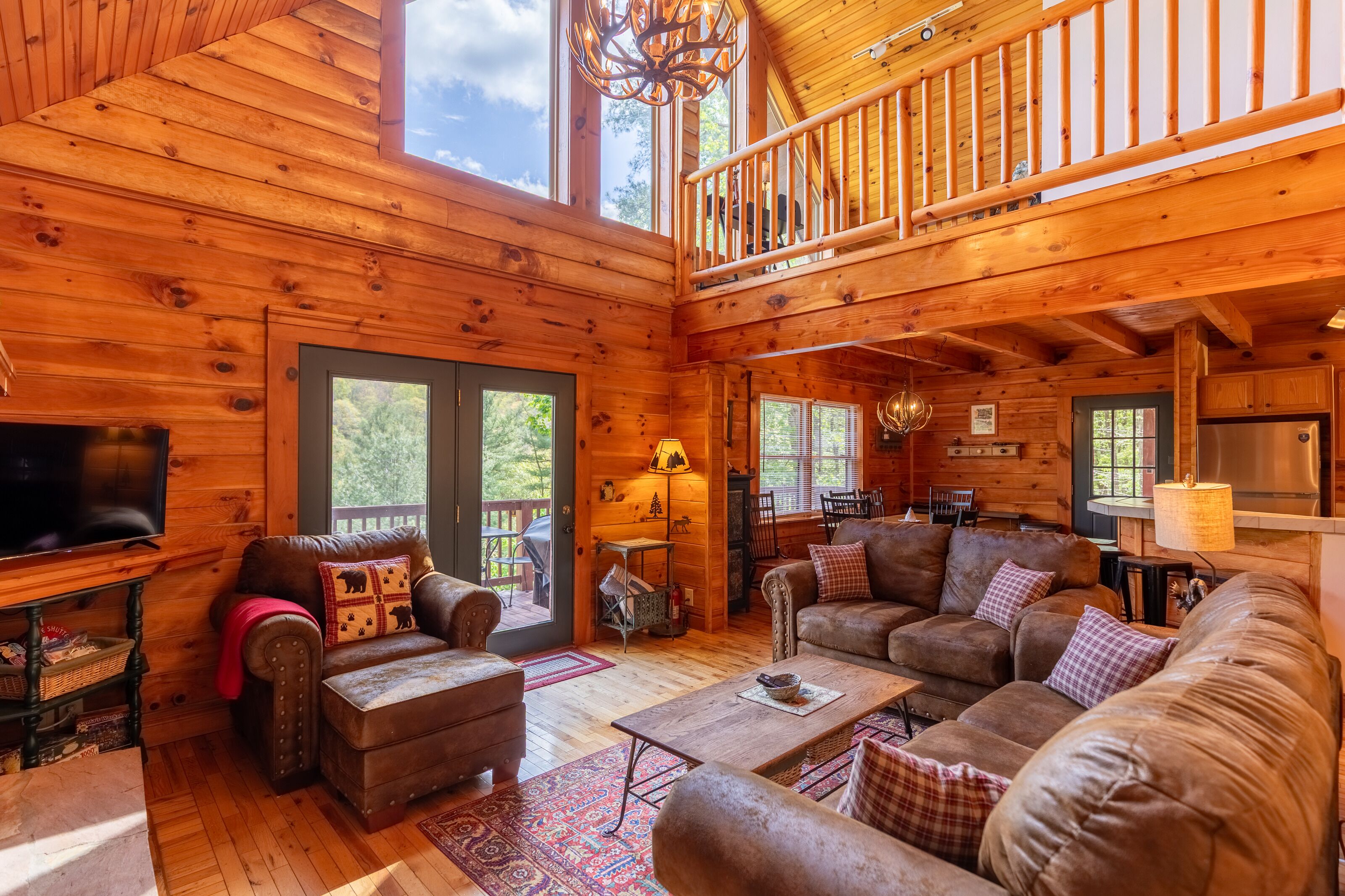 Smart TV, fireplace, video games, foosball