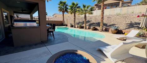 A heated pool