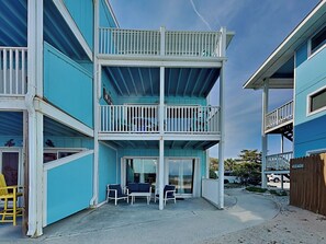 Terrace/patio - The Riggings #E1 |  Pool + Beach Access (Kure Beach)