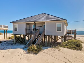 Exterior - Beachfront Escape with Views, Deck and Easy Access (Dauphin Island)