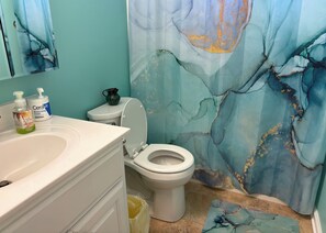 Bathroom - Property has fenced back yard, books, and games. New Bern, historic, beautiful. (New Bern)