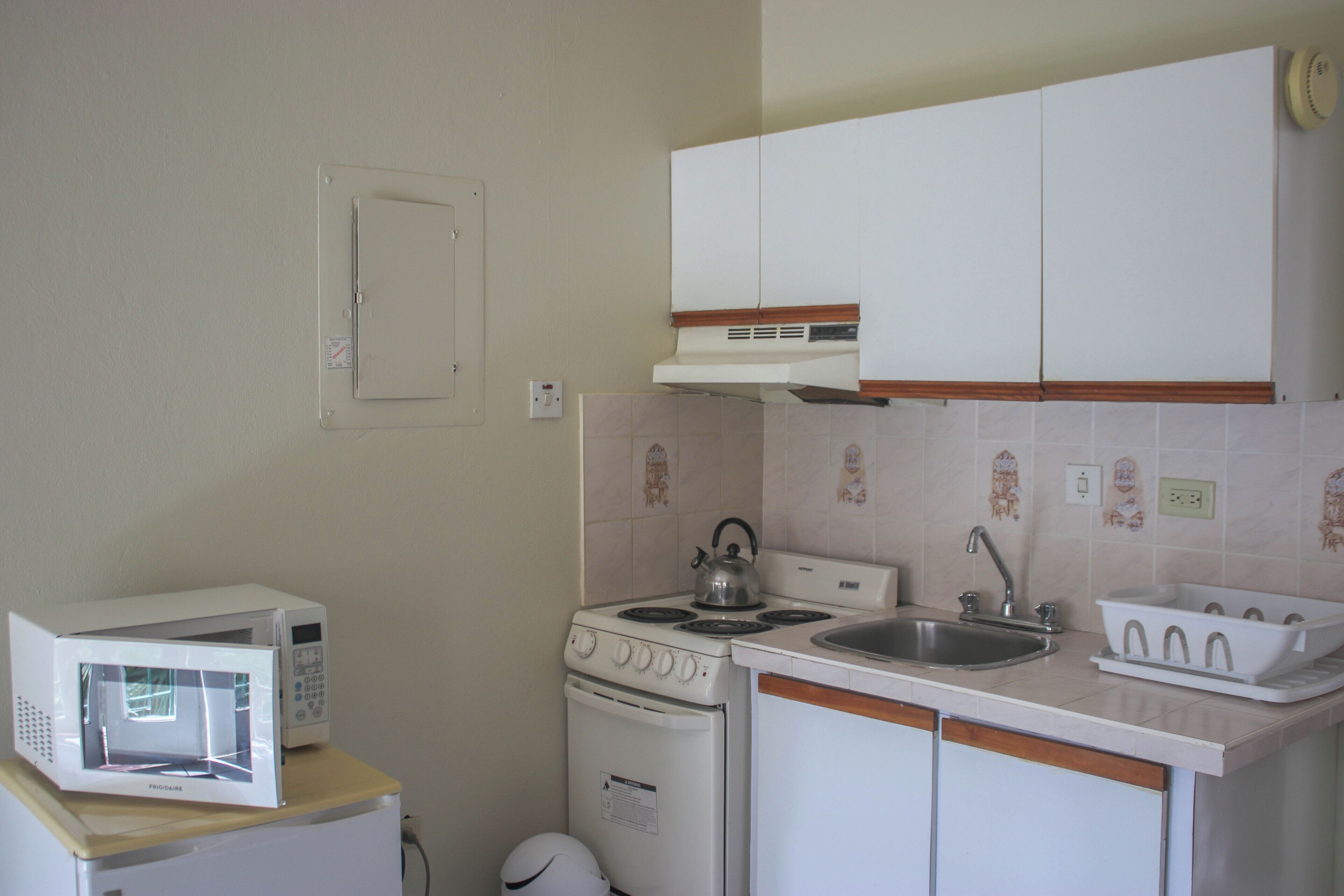 Doppia Economy, balcone, vista mare parziale | Cucina privata