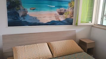 1 bedroom, iron/ironing board, bed sheets