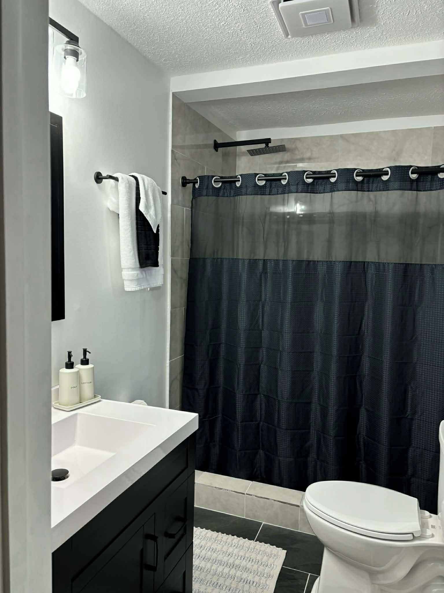 Towels, soap, toilet paper