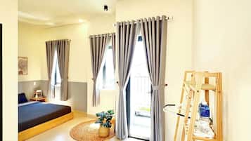 Memory foam beds, soundproofing, iron/ironing board, free WiFi