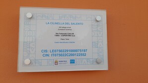 A certificate for 'LA CILINEA DEL SALENTO' with private address details, contact information, and identification codes. - Vacation home La Cilinella del.Salento (Copertino)