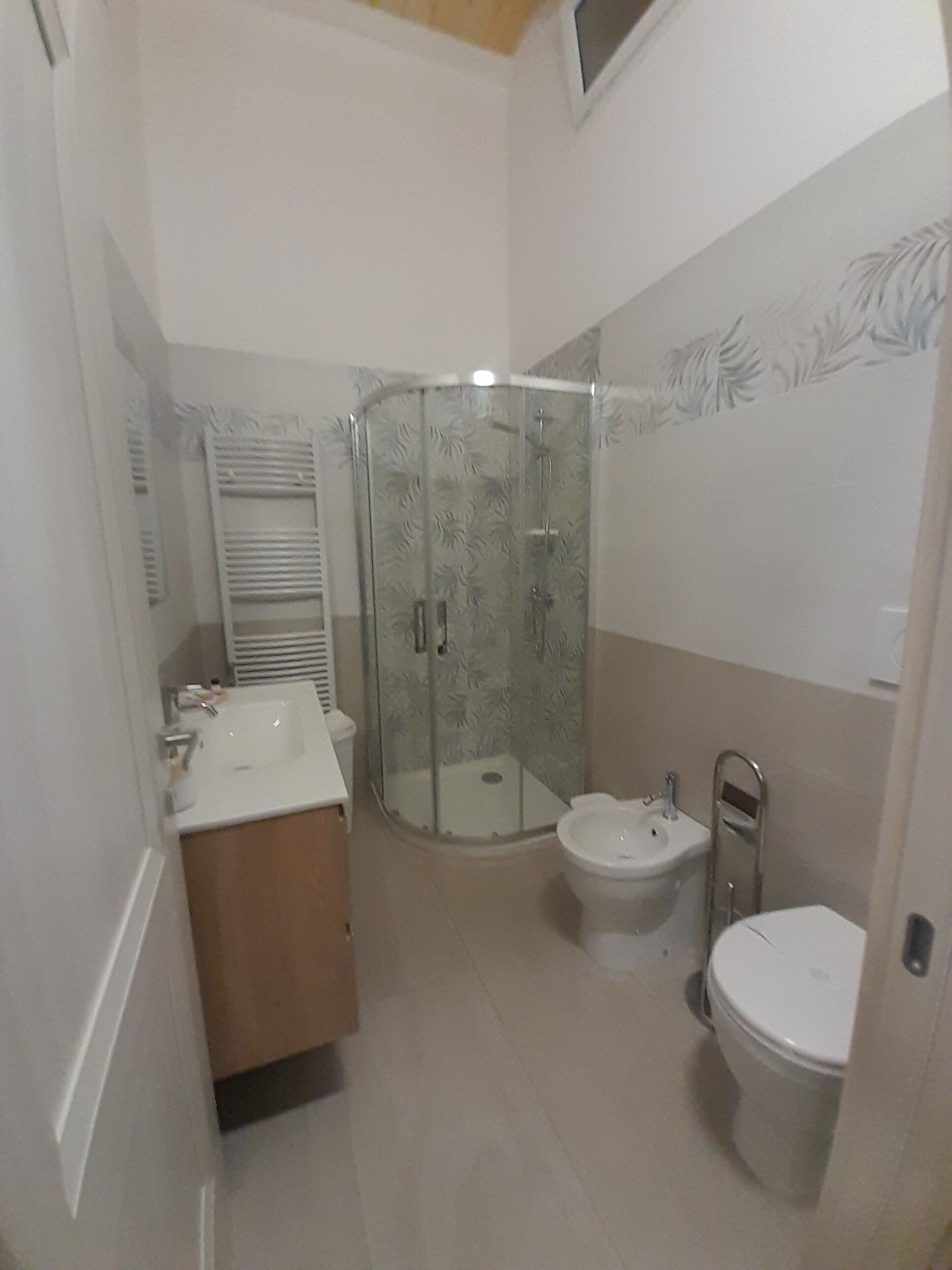 Regadera, secadora de cabello, bidet, toallas 
