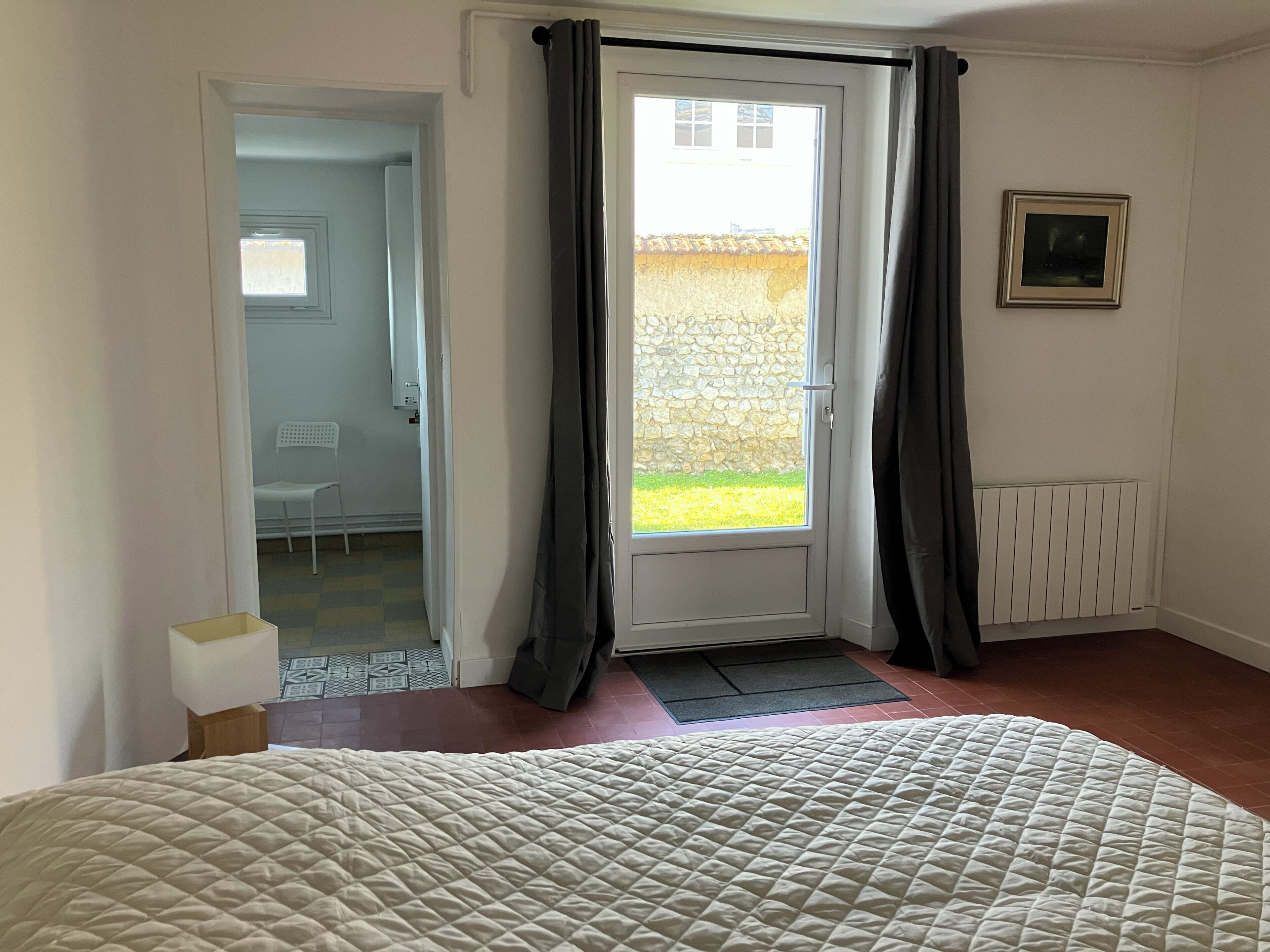 1 bedroom, iron/ironing board, bed sheets