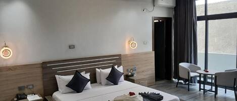 Suite, balcon, vue ville