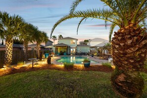 Outdoor pool, pool loungers - 3BR Lagoon & Beachside Escape w/ Private Pool for 8 Guests (Panama City Beach)