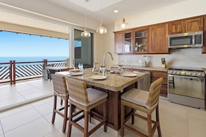 Luxury Apartment, 2 Bedrooms, 2 Bathrooms, Ocean View | Private kitchen | Full-sized fridge, microwave, oven, stovetop - Beachfront Apartments at Vivo Resorts  (San Pedro Mixtepec)