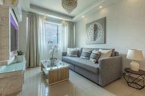 Living area - Luxury 2BR in Bella Vista | Pool & Comfort for 8 (Santo Domingo)