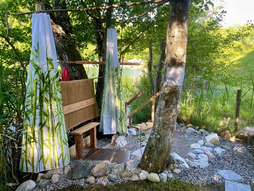 Aichwaldsee 3 mit privaten Seezugang und Strand