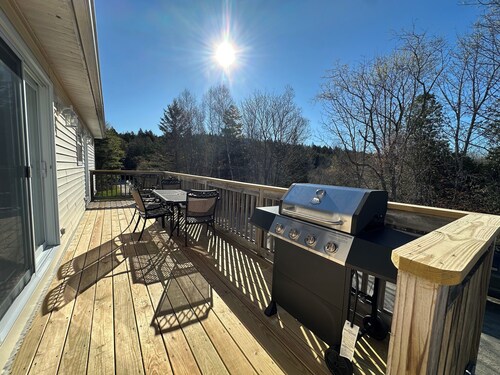Acadia’s "Quiet Side" Retreat – Sunny 3BR/2BA w/ Private Deck & Fire Pit!
