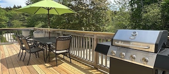 Acadiaâs "Quiet Side" Retreat â Sunny 3BR/2BA w/ Private Deck & Fire Pit!