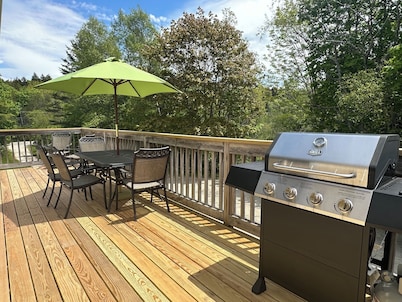 Acadia’s "Quiet Side" Retreat – Sunny 3BR/2BA w/ Private Deck & Fire Pit!