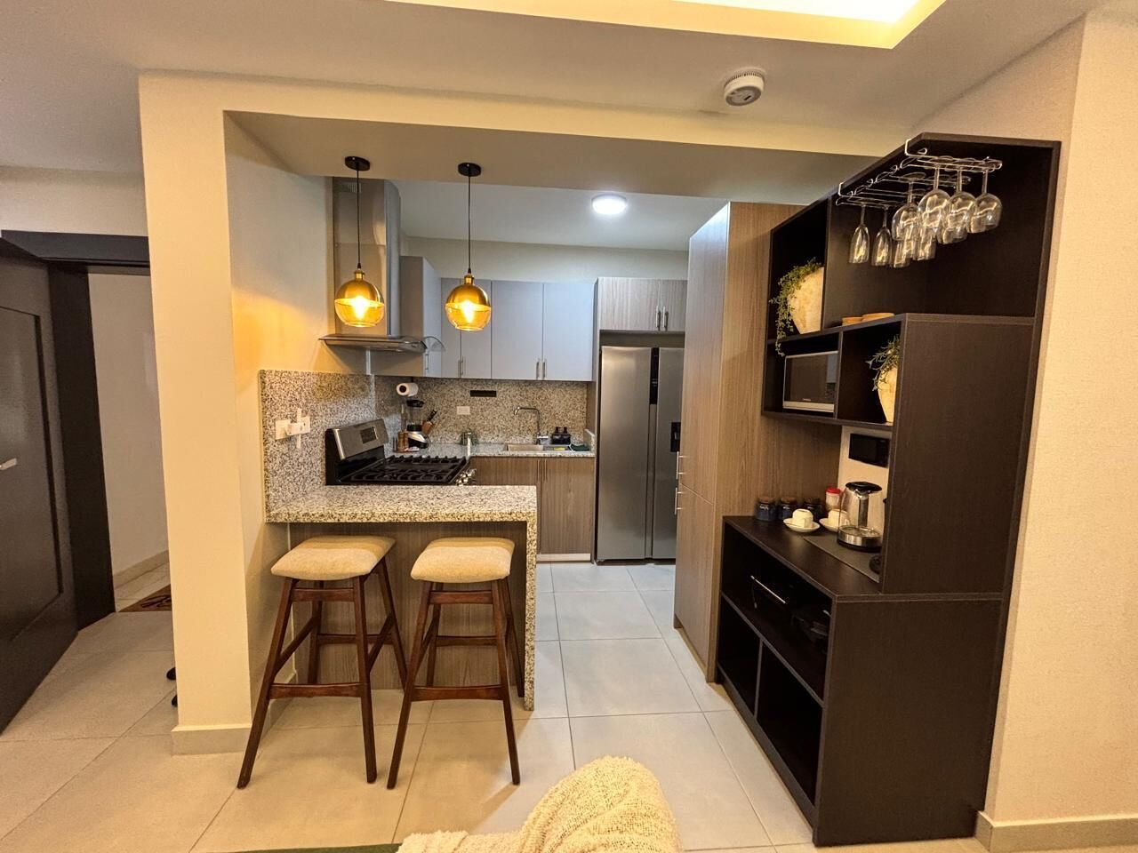 Appartement luxueux, balcon, vue sur la montagne | Cuisine privée