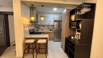 Luxe appartement, balkon, uitzicht op bergen | Privékeuken