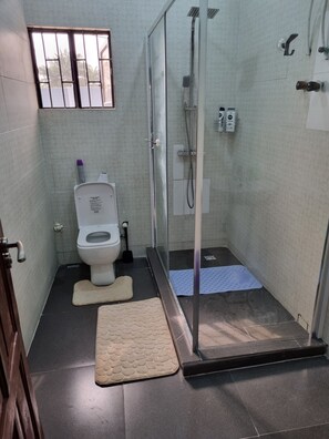 Asciugacapelli, bidet, asciugamani, sapone