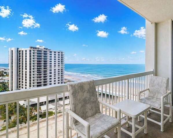 Apartment, 1 Bedroom, Accessible, Private Pool | Balcony - Oceanfront Condo Daytona Beach (Daytona Beach)