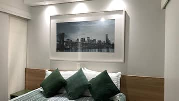 Design appartement, uitzicht op stad