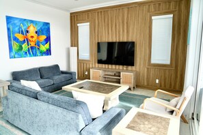 Living area - BRAND NEW WATERFRONT VILLAS!
2 Master Bed, 2 Bath, King Beds. (Salt Pond)