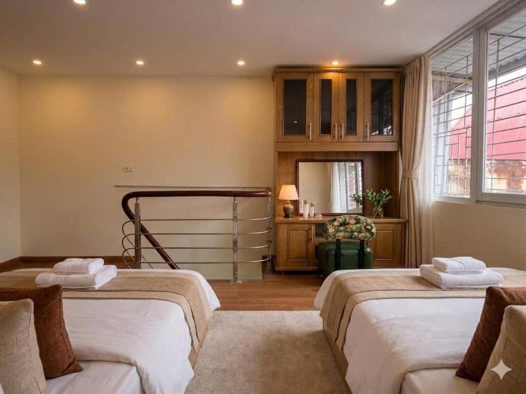 Studio Basic, balkon, pemandangan kota