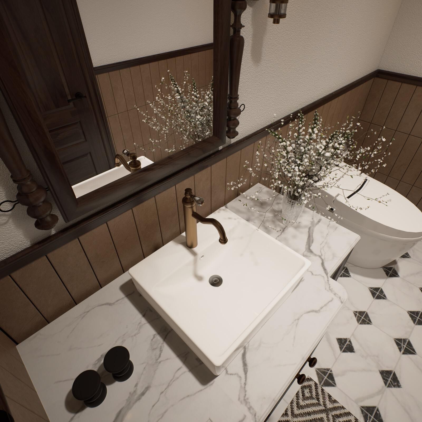 Tvåbäddsrum Deluxe | Badrum