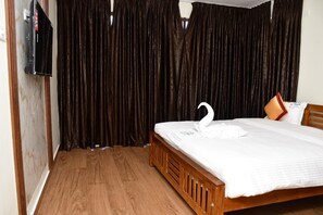 Chambre, balcon, vue montagne