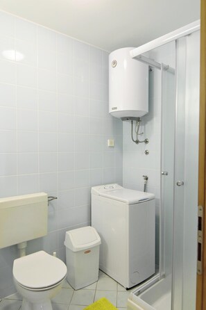 Shower, hair dryer, towels - Apartment in fishing village near Umag (Zambratija)