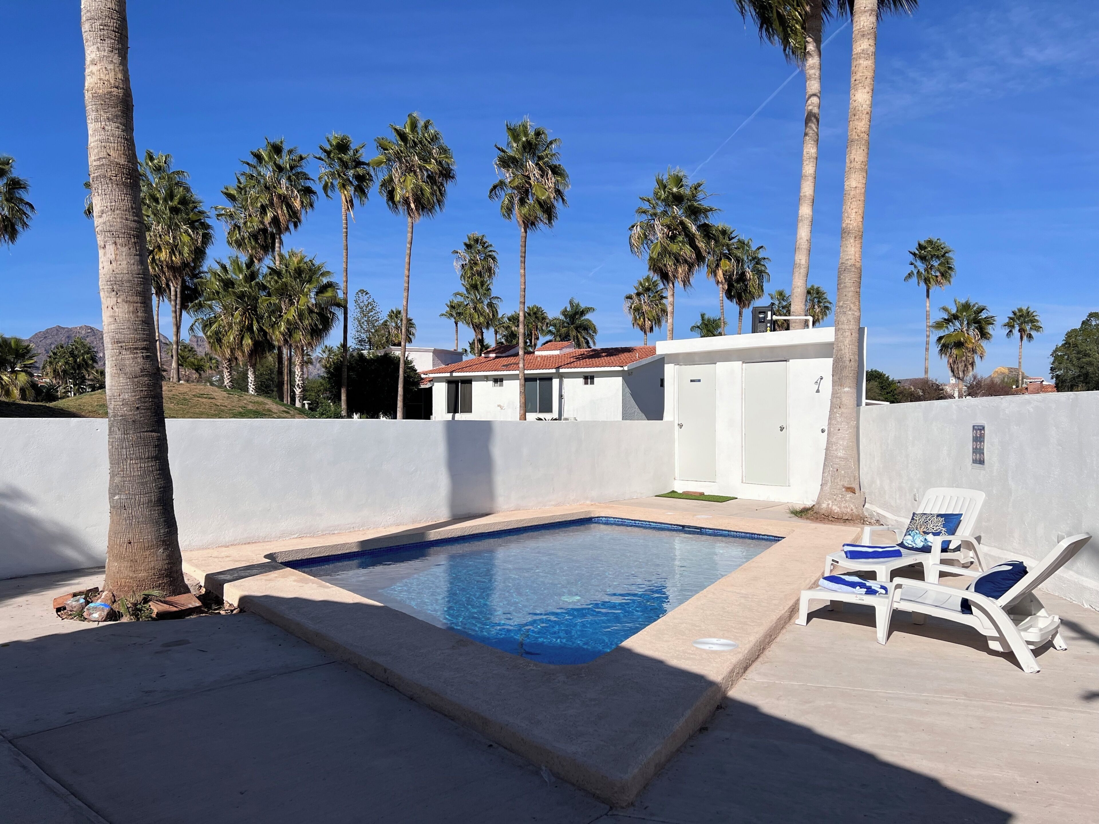 Outdoor pool, a heated pool