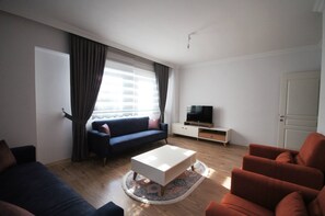 Apartment, 3 Bedrooms, Balcony | Living room - 3 Bedroom Luxury Apartment With Mountain View With Pool in Fethiye (Fethiye)