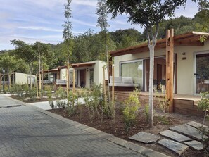 Terrace/patio - Cozy mobile home, pets welcome - 2 guests (Boltaña)