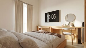 Quarto casal júnior, sacada, vista para a cidade