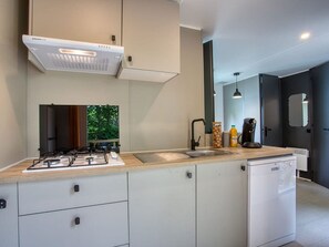Fridge, microwave, dishwasher, toaster - Mobile home, pets allowed - 10 guests (Groléjac)
