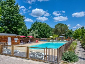 Pool - Mobile home, pets allowed - 10 guests (Groléjac)