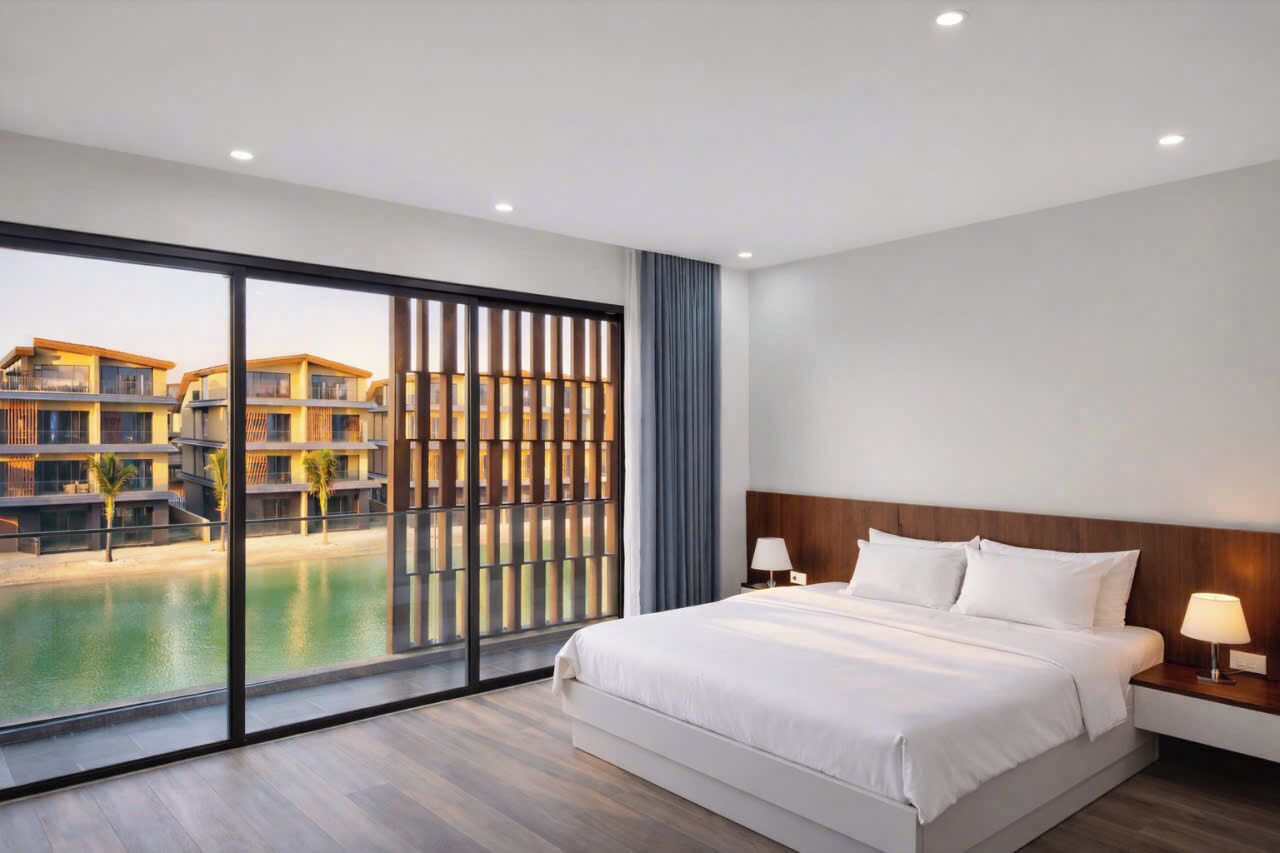 Nhà dành cho gia đình, ban công, quang cảnh eo biển