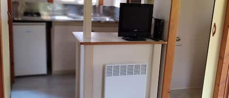 Fridge, microwave, coffee/tea maker