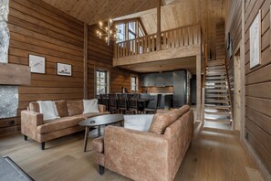 Smart TV, fireplace, stereo - Fjäll Lodge - Modern log cabin with sauna, fireplace and 4 bedrooms (Idre)