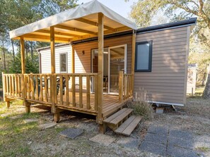 Terrace/patio - Mobile home with AC, pets allowed - 4 guests (Soustons)