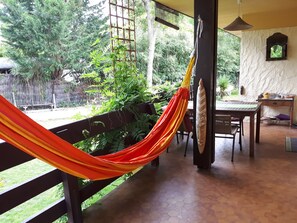 屋外ダイニングエリア