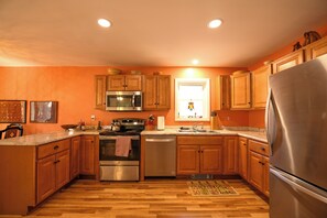 Private kitchen - New for 2026! Cozy Lakeside Retreat Nestled in the Woods on Long Lake (Bridgton)